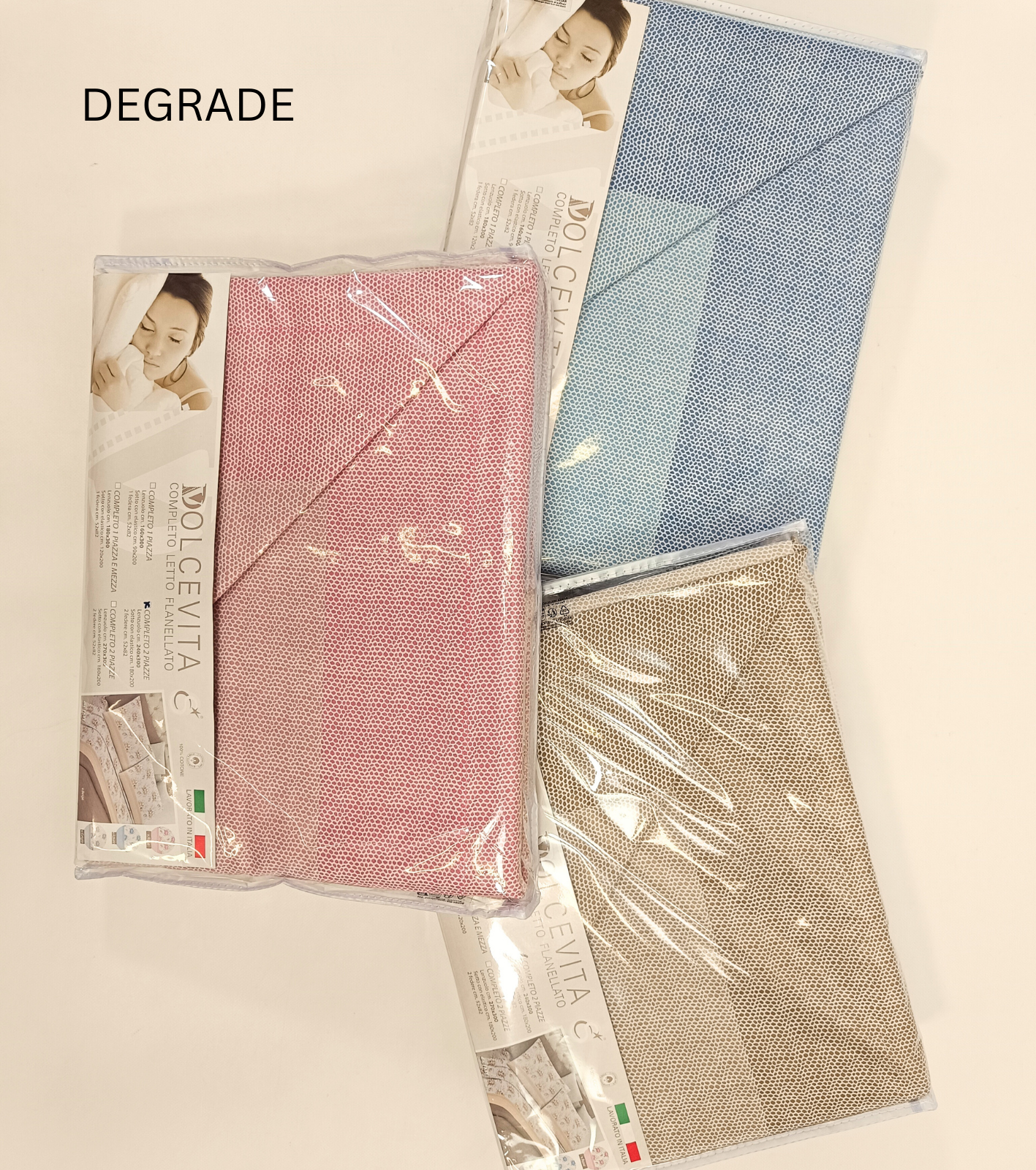 COMPLETO LETTO FLANELLA 1/2P DOLCE VITA Tellini S.r.l. Ingrosso Abbigliamento